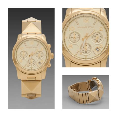 michael kors runway wrap watch blakc pyramid stud|Amazon.com: Michael Kors Wrap Watch.